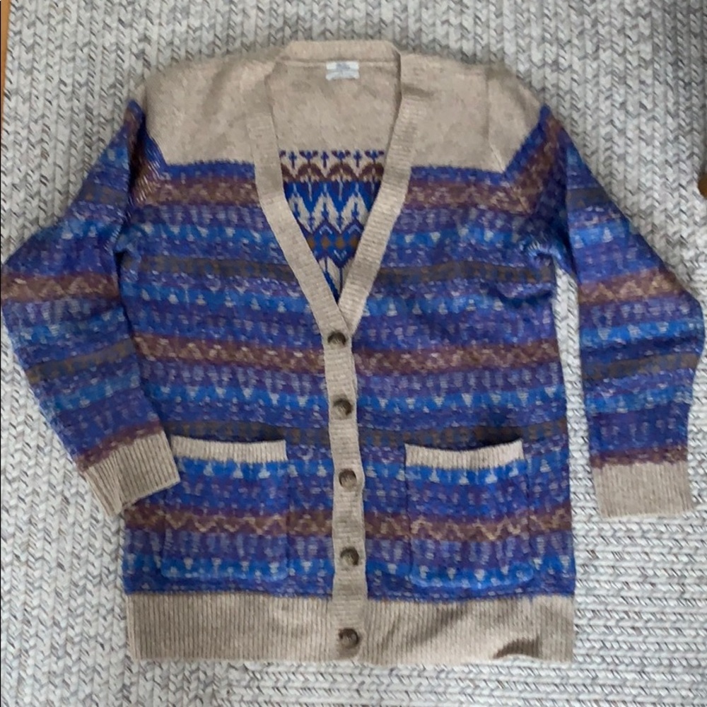 Madewell fairisle cardigan sweater